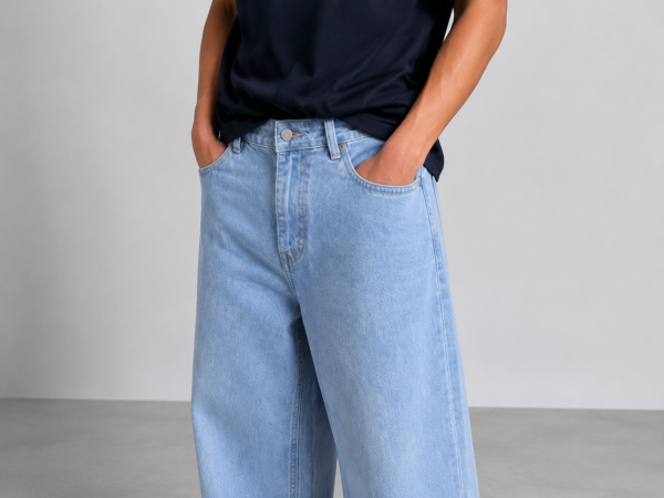 Light Blue Baggy Jeans—Men