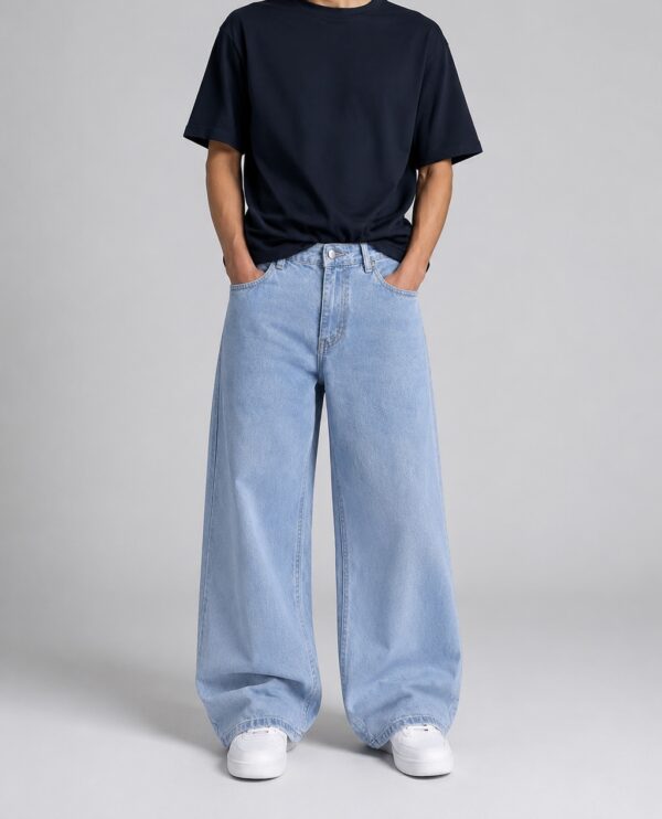 Light Blue Baggy Jeans—Men